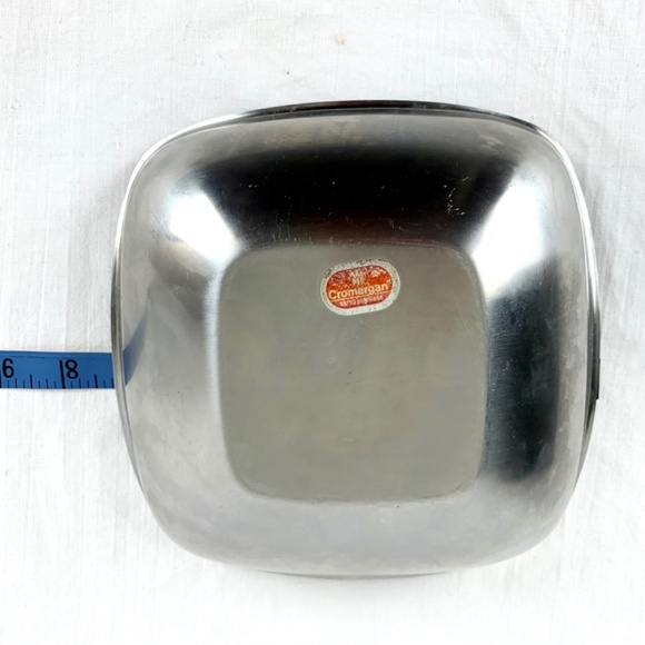Vintage 1960s WMF Cromargan Bowl 18 10 Stainless Steel Square Serving Meal Prep - Picture 5 of 11
